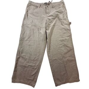 Wild Fable Womens Tan Brown Wide Leg Carpenter Utility Pants NWT Size 17